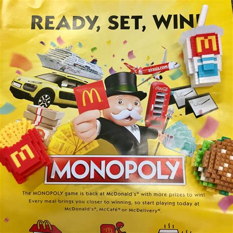 mcdonald's monopoly prizes 2016